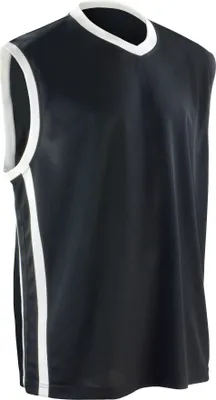 Produktbild von Spiro Herren Basketball Sport-Top, ärmellos RW4778 (M) (Schwarz/Weiß)
