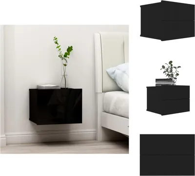 Zdjęcie produktu dla vidaXL Stolik nocny czarny 40x30x30 cm materiał drewnopochodny - Stoliki nocne