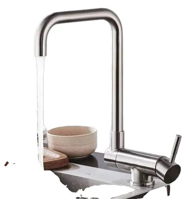Obrázek produktu pro Kuchyňská baterie, nerezová ocel 304, otočná o 360°, montáž na strop, jednopáková, otočná výtoková trubice