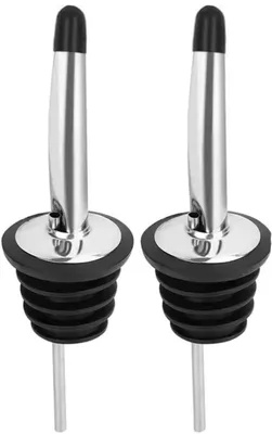 Produktbild von Ausgießer – 8 Stück – Ausgießer mit Kappe – Set mit 8 Stück – Olivenöl-Ausgießer – Messausgießer – dosiertes Ausgießen – Küchenzubehör – Edelstahl – CHPN