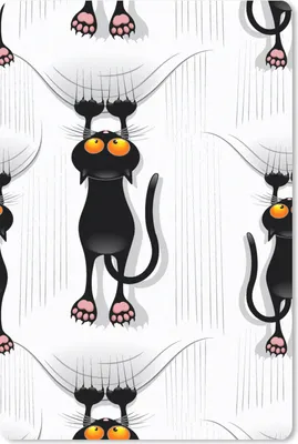 Produktbild von MuchoWow® Mauspad Mousepad Muster - Katze - Schwarz - Jungen - Mädchen - Kinder - Kinder 40x60 cm - Mousepads - Maus Mat - Pad - Mausunterlage - Schreibtisch Accesoire