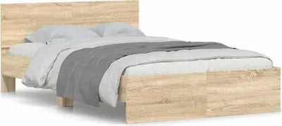 Produktbild von vidaXL Bettgestell mit Kopfteil Sonoma-Eiche 120x200 cm