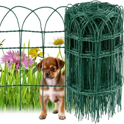 Gartenrandzaun 0,4x25 m grün PVC-beschichtet 2,95 mm Draht