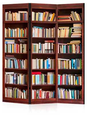 Zdjęcie produktu dla LUMASOUL Parawan dwustronny, Przegroda do wnętrz, Biblioteka, 135x172 cm