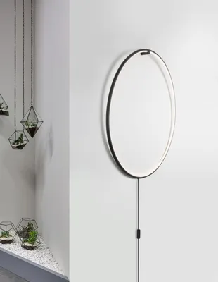 Produktbild von Nova Luce RING LED Wand/Tischleuchte Schwarz 30W Warmweiss 79x2x79cm dimmbar 9108311