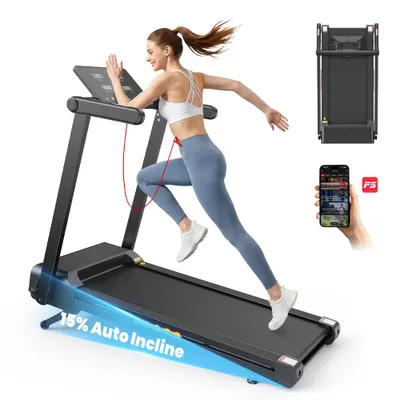 Produktbild von FT60 Professionelles Heim‑Laufband, bürstenloser 3,0 HP‑Motor, 1030 mm große Lauffläche, Herzfrequenzmessung, 120 kg Traglast,1.0 - 3.0HP