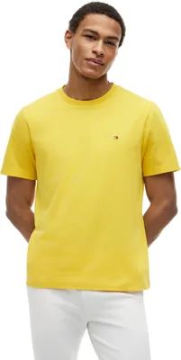 Obrázok produktu pre Pánske tričko Tommy Hilfiger s krátkym rukávom, kolekcia aktuálnej sezóny, jednofarebné, s okrúhlym výstrihom