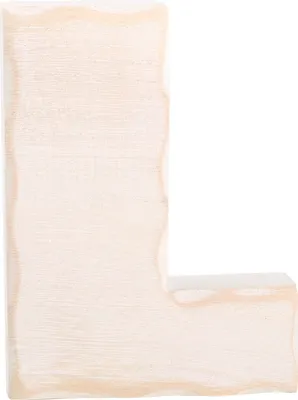 Image de Small Foot Design 1229 Lettre décorative en bois L, blanc/naturel (1 pièce)