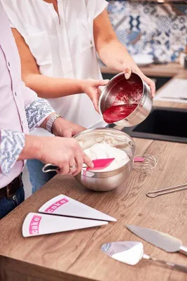Immagine prodotto di Spatola da cucina in silicone - 26 cm - acciaio inossidabile - rosa