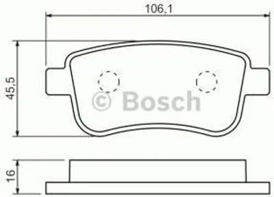 Produktbild von Bosch Bremsbelagsatz, Scheibenbremse  0 986 494 452