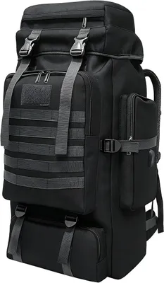 Produktbild von PolkaHome® 80L Wandern Camping Rucksack Reisen MOLLE Rucksack, Militärischer Taktischer Tagesrucksack, Verdickter Verstellbarer