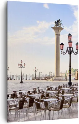 Produktbild von Bild auf Leinwand - Leinwandbild - Einteilig - Architektur Stadt Venedig - 80x120cm - Wand Bild - Wanddeko - Wandbilder - Leinwanddruck - Wanddekoration - Leinwand bilder - Wandbild - PA80x120-2553