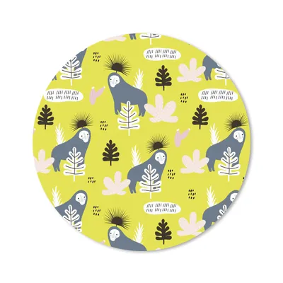 Produktbild von MuchoWow® Mauspad Mousepad Dschungel - Affe - Blätter - Gelb 30x30 cm - Mousepads - Maus Mat - Pad - Mausunterlage - Tischunterlage - Schreibtischmatten