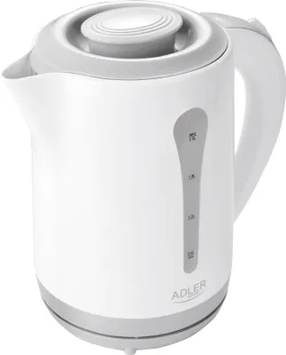 Produktbild von Adler AD1244 Wasserkocher, Fassungsvermögen 2,5 L,kabellos, Automatische Abschaltung Weiß