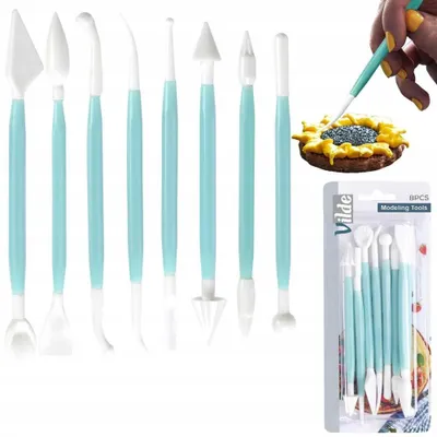 Produktbild von Orion Modellierwerkzeug Set für Zuckerpaste Kuchen Deko 8 Stück