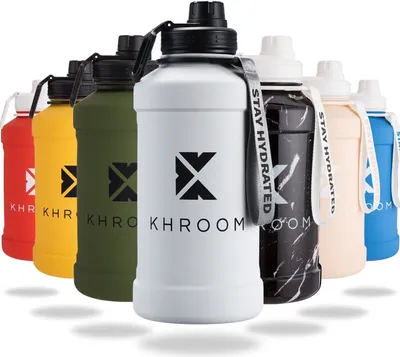 Immagine prodotto di Bottiglia in acciaio inox da 1,3L o 2,2L I Senza BPA I infrangibile, Colore:Blu, Volume:1,3L