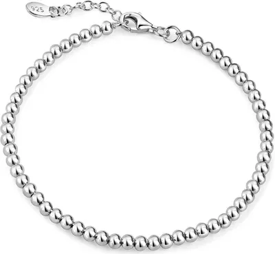 Produktbild von MATERIA by Matthias Wagner Damen Kugelarmband 925 Sterling Silber längenverstellbar in 2 Größen SA-21