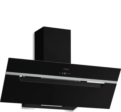 Obrázok produktu pre Klarstein BigBite šikmý digestor - 60 cm digestor, 417 m³/h Boost, dotykové ovládanie, LED, A+++, recirkulácia a odsávanie vzduchu, tichý, sklenený dizajn, 3 úrovne, vrátane filtra s aktívnym uhlím, biely