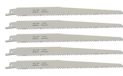 Image de Lames de scie sabre 1111DF pour le bois et le métal 225 mm - Lot de 5