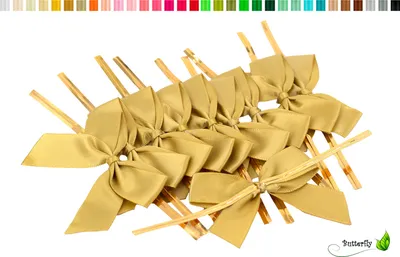 Produktbild von Satinschleifen 5cm, 10 Stück, Farbauswahl:gold 687