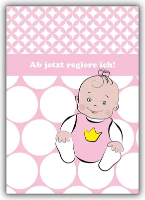 Produktbild von Babykarte Glückwunsch zur Geburt für süße Baby-Mädchen: Ab jetzt