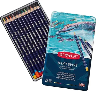Produktbild von Metallbox mit 12 derwent inktense derwent Bleistiften derwent 700928