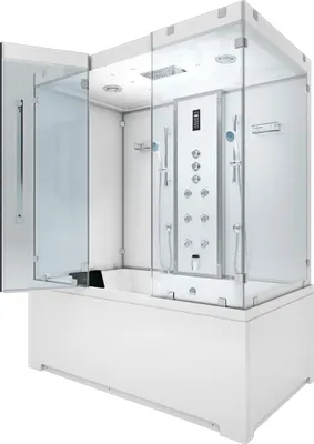 Produktbild von Kombination Badewanne Dusche K80-WS-TH-A-SC-EA Duschtempel 100x180 cm aktive Schlauch-Reinigung