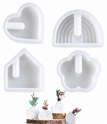 Imagen del producto de Omgoods - Juego de 4 moldes de silicona para crear jarrones decorativos