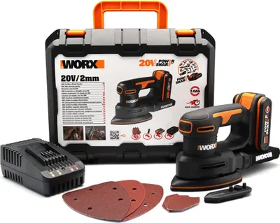 Produktbild von WORX WX822 Akku Detailschleifer 20V, inkl. Akku & Ladegerät