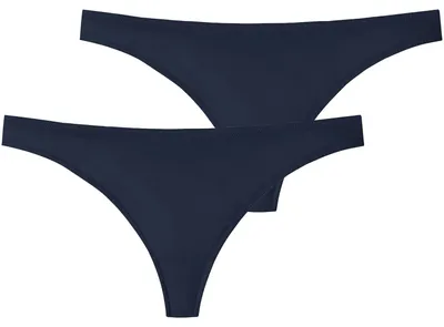 Produktbild von Schiesser Damen String 2-Pack Invisible Lace - nachtblau - Größe 34