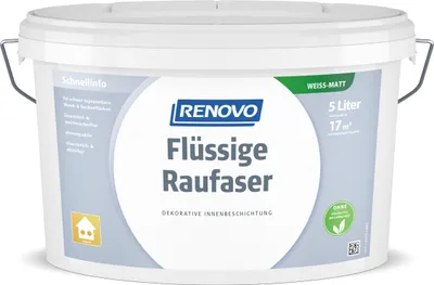 Produktbild von Renovo Flüssige Raufaser matt 5,0 Ltr. weiss Dekorative Innenbeschichtung