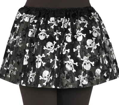 Produktbild von Hexen Tutu Halloween Festliche Kostümidee Spinnennetz Design Magische Verkleidung Nacht Schwarzer Rock Gruseliger Look Geheimnisvolle Feier Accessoire 30 cm