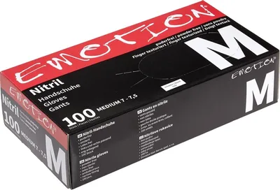 Produktbild von Efalock Nitril-Handschuhe schwarz M 100 Stück