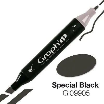 Produktbild von Graph'It Marker mit Doppelspitze - Spezialschwarz