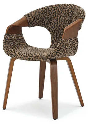 Image de Chaise de salle à manger DARLENIS - noir / marron / noyer