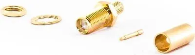 Produktbild von RP-SMA Einbaubuchse für HDF200 Kabel Crimp Version