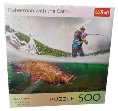 Produktbild von Trefl Puzzle Square Box Nature Fisherman 500 Teile