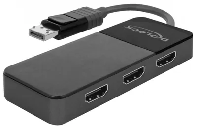 Image de Delock DisplayPort 1.4 Splitter 1 x DisplayPort vers 3 x HDMI MST