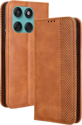 Produktbild von Motorola Edge 60 / 60 Fusion Hülle - Coverup Vintage Style Klapphülle - Braun