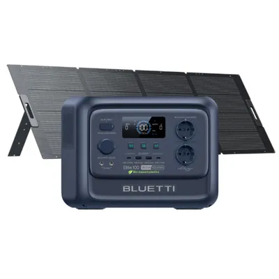 Obrázek produktu pro BLUETTI Přenosná elektrárna Elite 100 V2 se solárním panelem 350 W, solární generátor LiFePO4 1024 Wh pro nouzové situace, karavany, kempování
