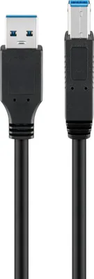 Zdjęcie produktu dla Goobay 0.5m USB 3.0 A/B, 0,5 m, USB A, USB B, USB 3.2 Gen 1 (3.1 Gen 1), Męska/Męska, Czarny