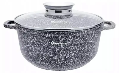 Produktbild von KLAUSBERG 7522 Marmortopf mit Deckel 4,5L Induktion