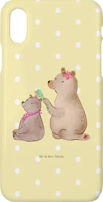 Produktbild von Mr. & Mrs. Panda Iphone 10 Handyhülle Bär Kind - Gelb Pastell - Geschenk, Mama, Handy, Hülle, Muttertag, X, Mutter, Cover, Familie