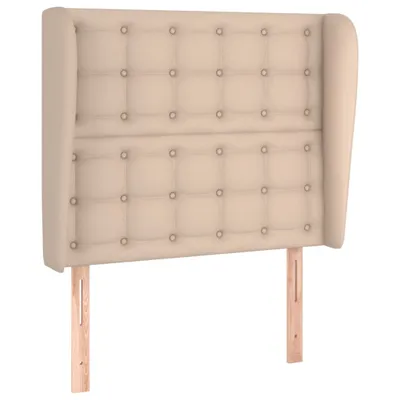 Produktbild von vidaXL Kopfteil mit Ohren Cappuccino-Braun 93x23x118/128 cm Kunstleder