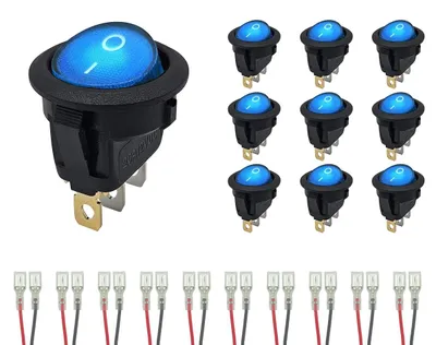 Productafbeelding van ProRide Wipschakelaar ON-OFF - 12V/20A - 3-Pins - Met Aansluitkabel - Blauw - 10 Stuks