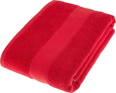Produktbild von HOMESCAPES Frottee Badetuch 100% Baumwolle rot