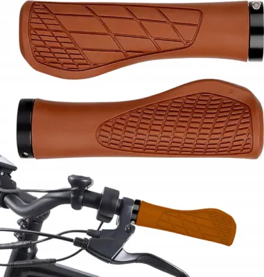 Produktbild von Gearox | Fahrradgriffe - 2 Stück - Braun - Ergonomisch - Antirutsch - Komfortabel