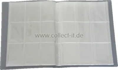 Produktbild von Leere Sammelmappe - 24 Seiten (432 Karten) - Ideal für Sammel Bilder/Karten - Farbe Neutral