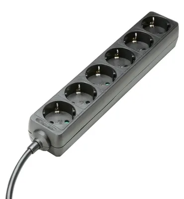 Zdjęcie produktu dla Adam Hall Cables 8747 X 6 M 3 – 6-gniazdkowa listwa zasilająca o długości kabla 3 m