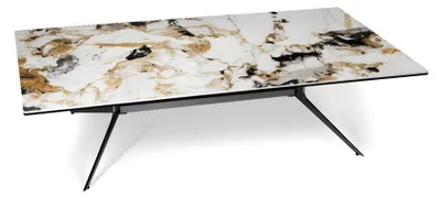 Produktbild von Couchtisch Schwarz Holztisch Design Tische Esszimmer Möbel Glastisch Rund Tisch
